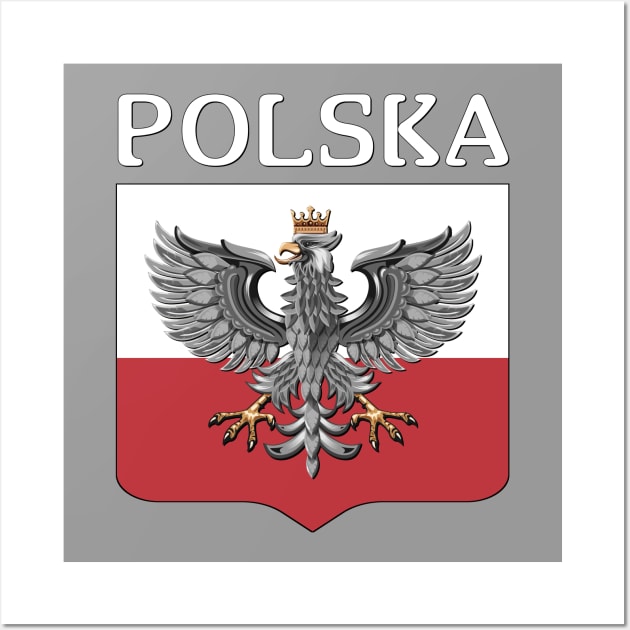 POLSKA - Polish Eagle and Shield Wall Art by DreamStatic